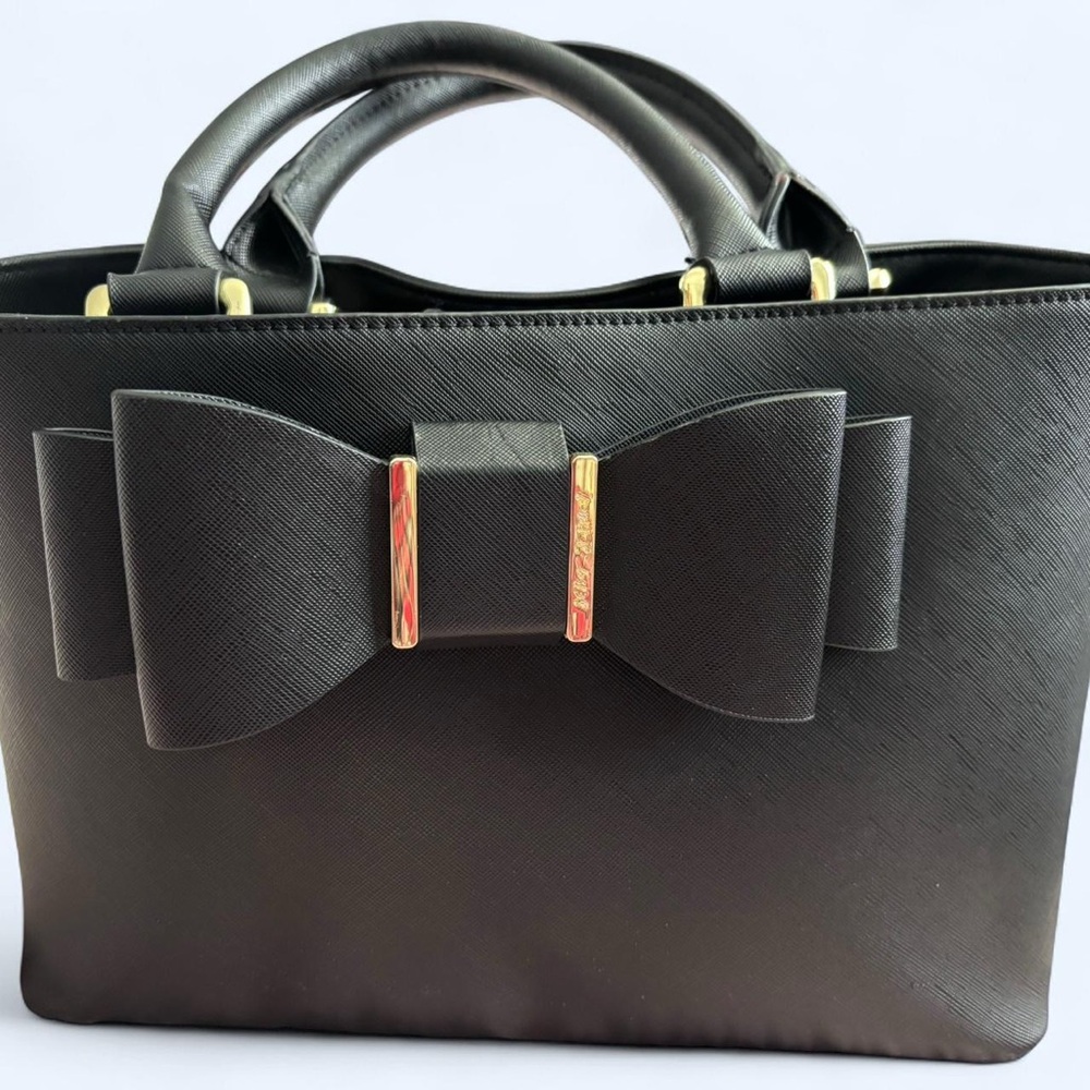 Betsey Johnson Black Bow Handbag